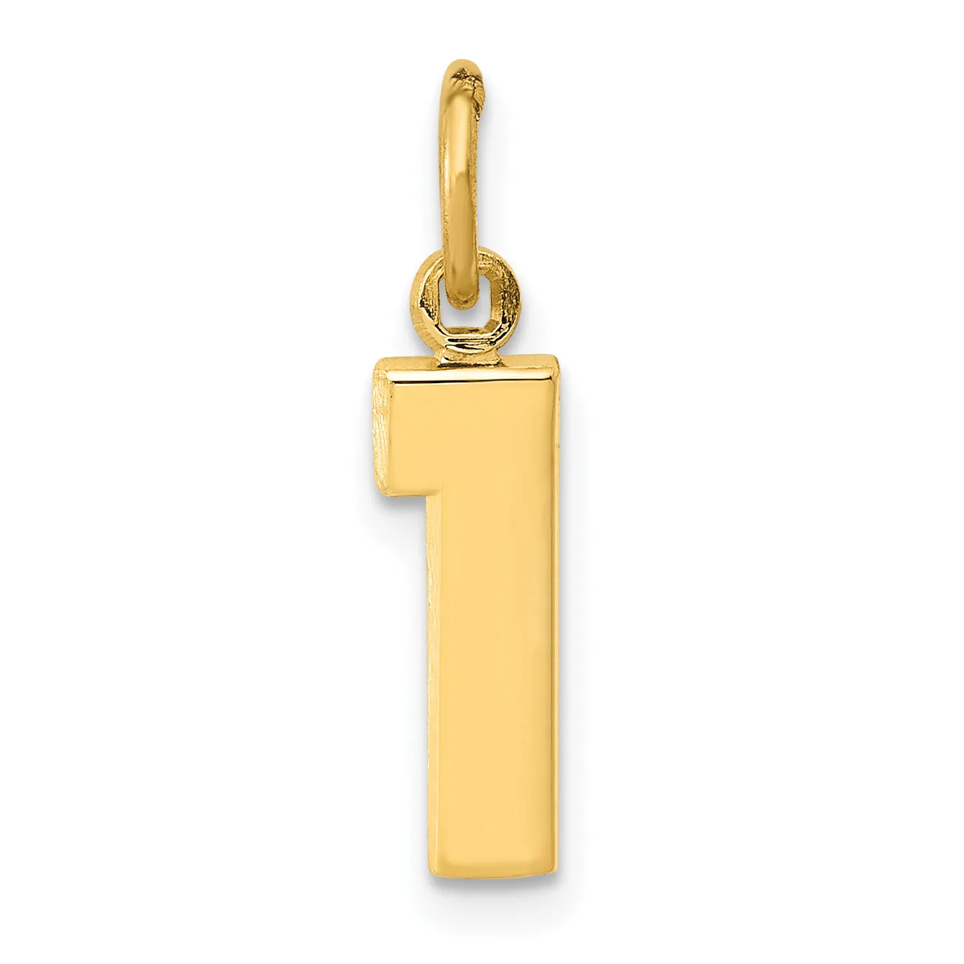 14k yellow gold small polished number 1 Pendant