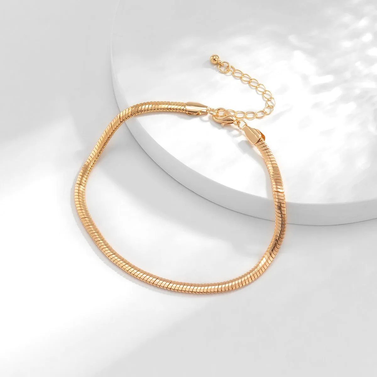 18K Gold-Plated Snake Chain Anklet