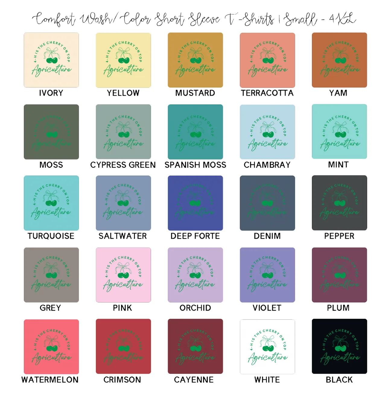 4-H Is The Cherry On Top ComfortWash/ComfortColor T-Shirt (S-4XL) - Multiple Colors!