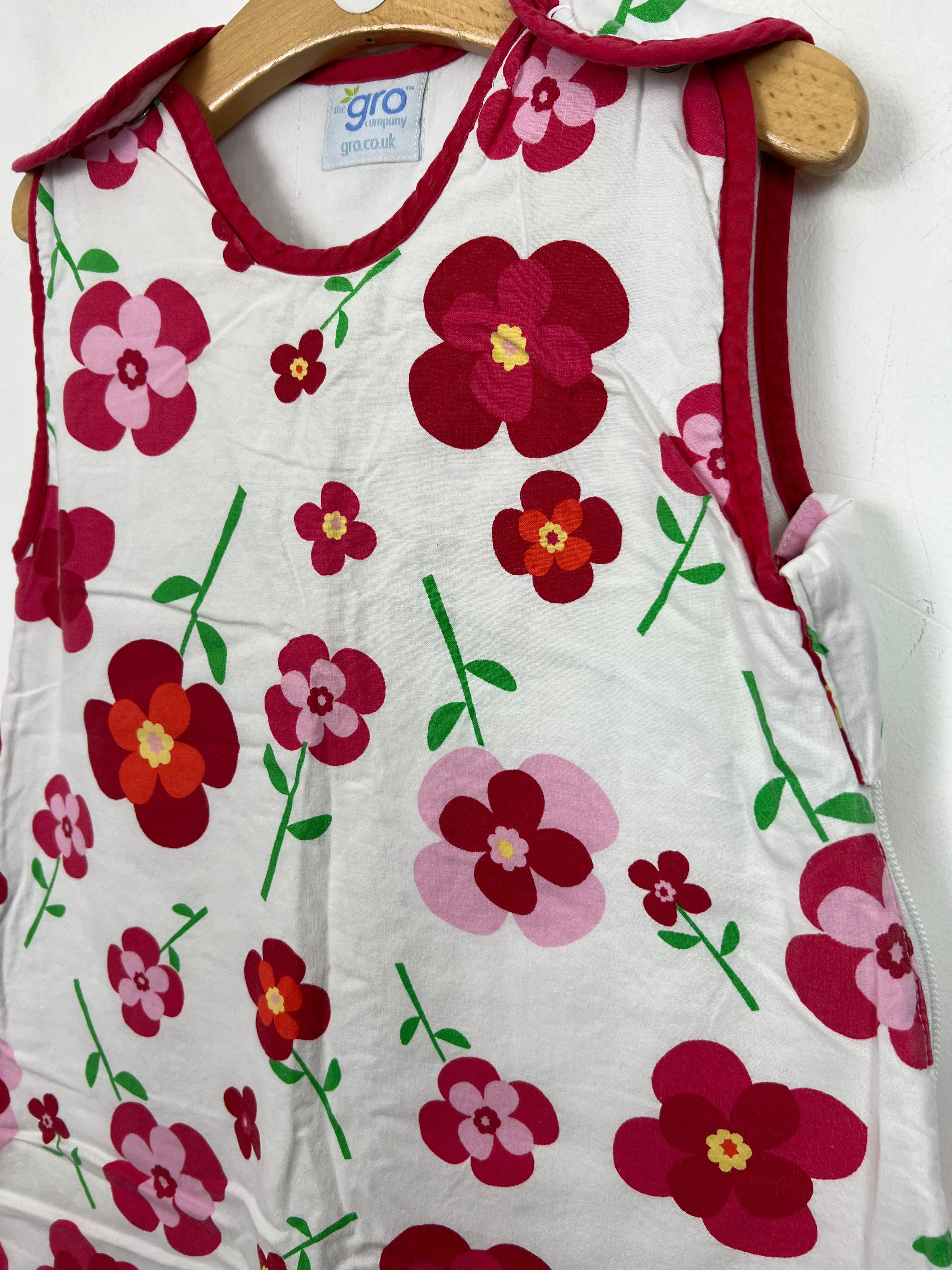6-18m Grobag Red Flowers Sleeping Bag 2.5 tog