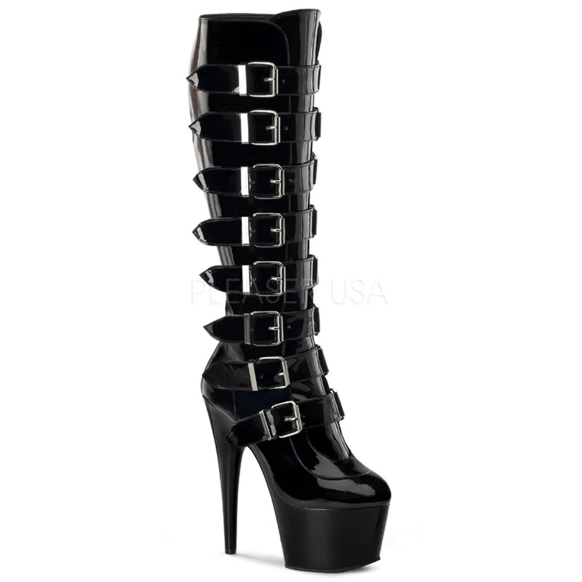 7 Inch Heel ADORE-2043 Black Patent