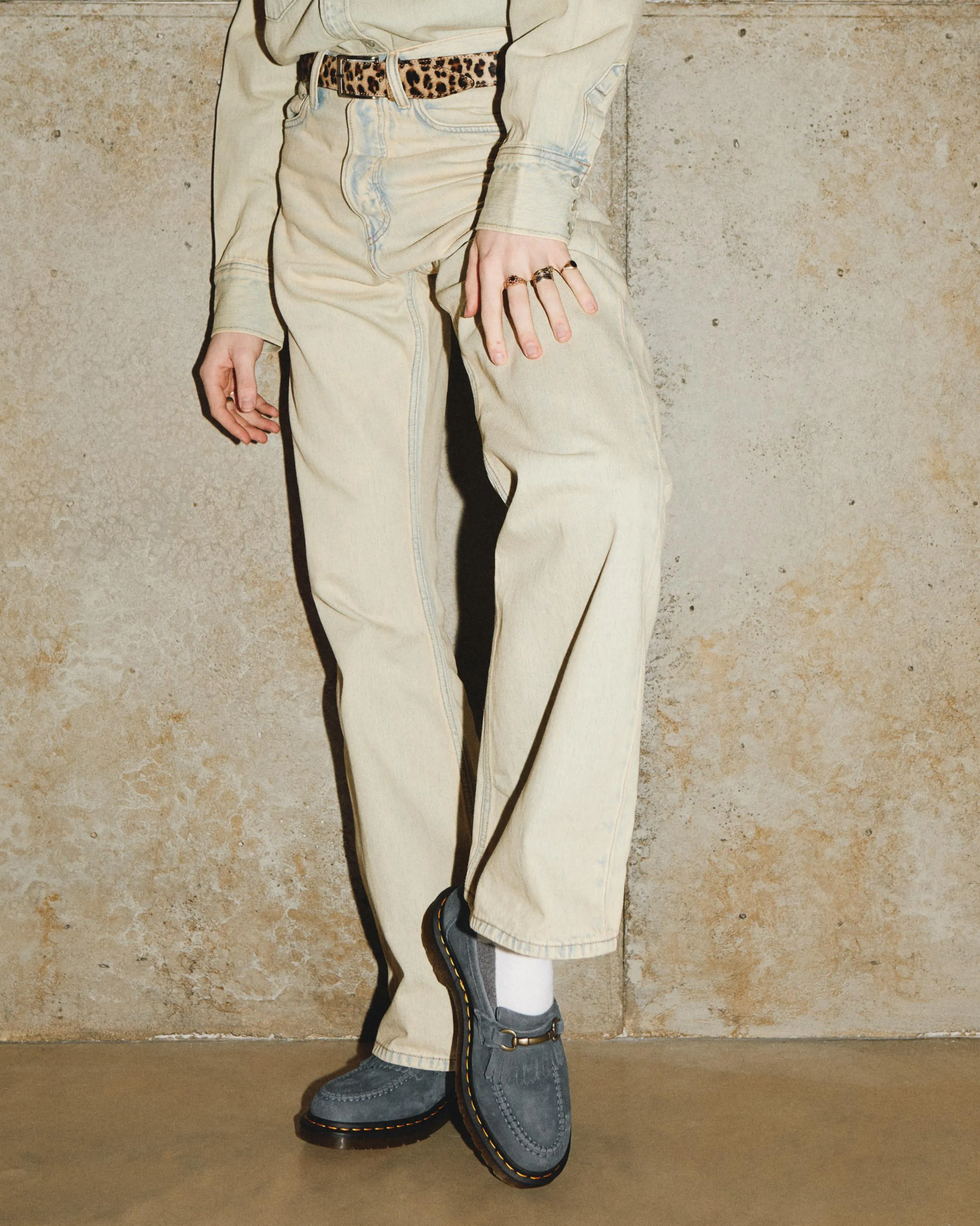 Adrian Snaffle Tumbled Nubuck Leather Loafers