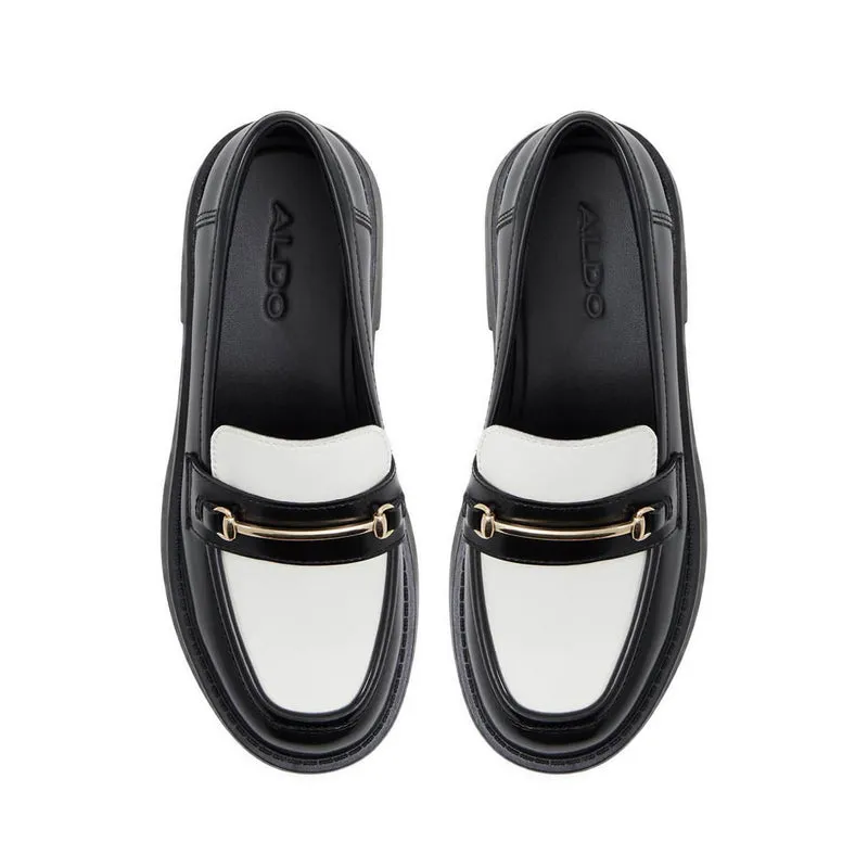 ALDO Grundgens Women Loafer Shoe - White/Black