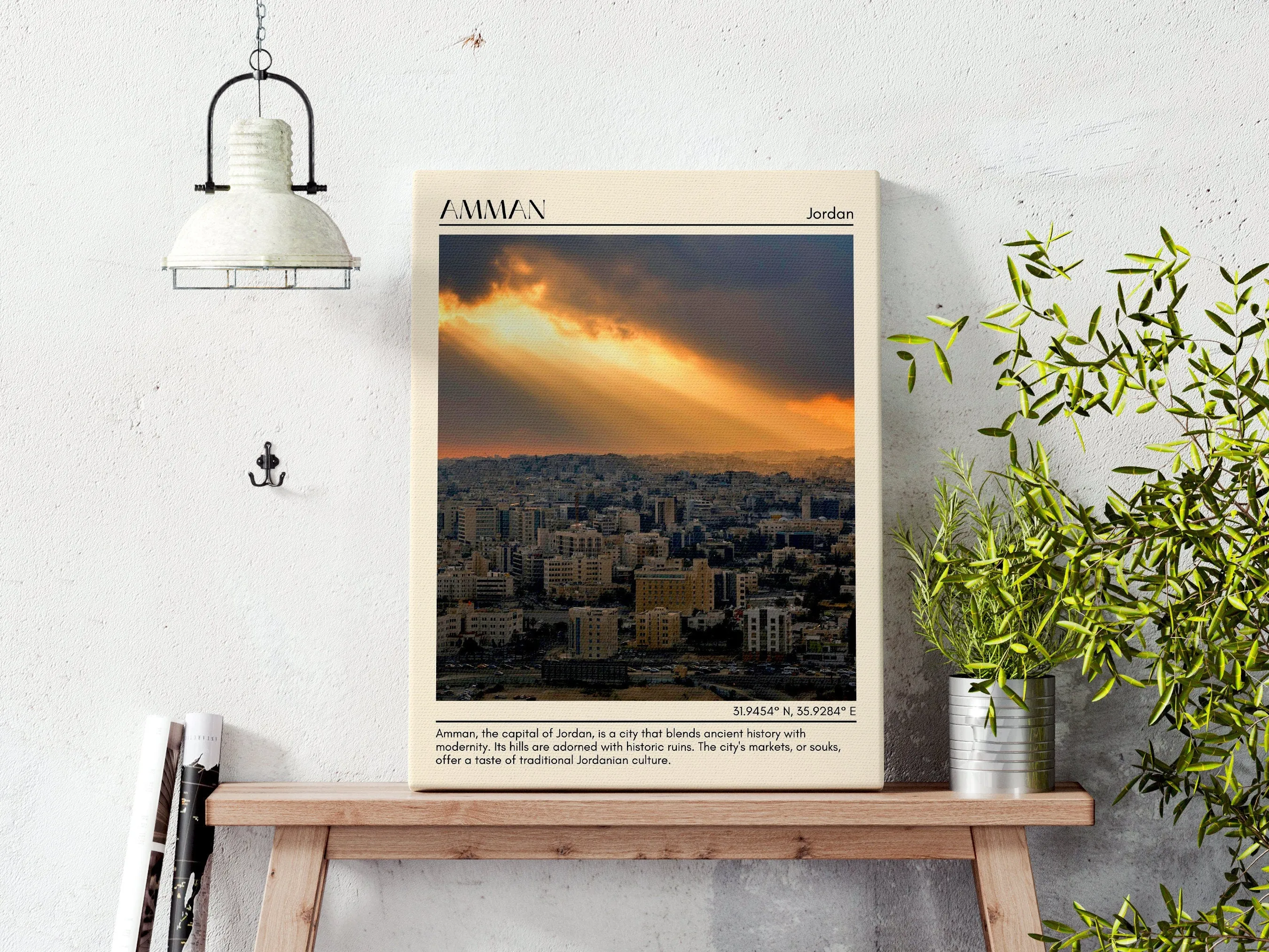 Amman Minimal Wall Art, Jordan