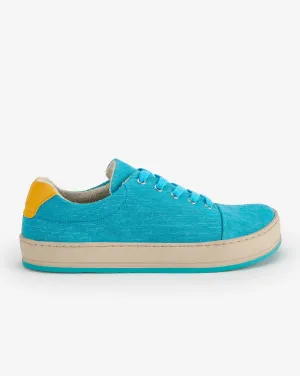 Asher Mali Recycled Vintage Lace-Up Shoes | Ciel Acide Blue