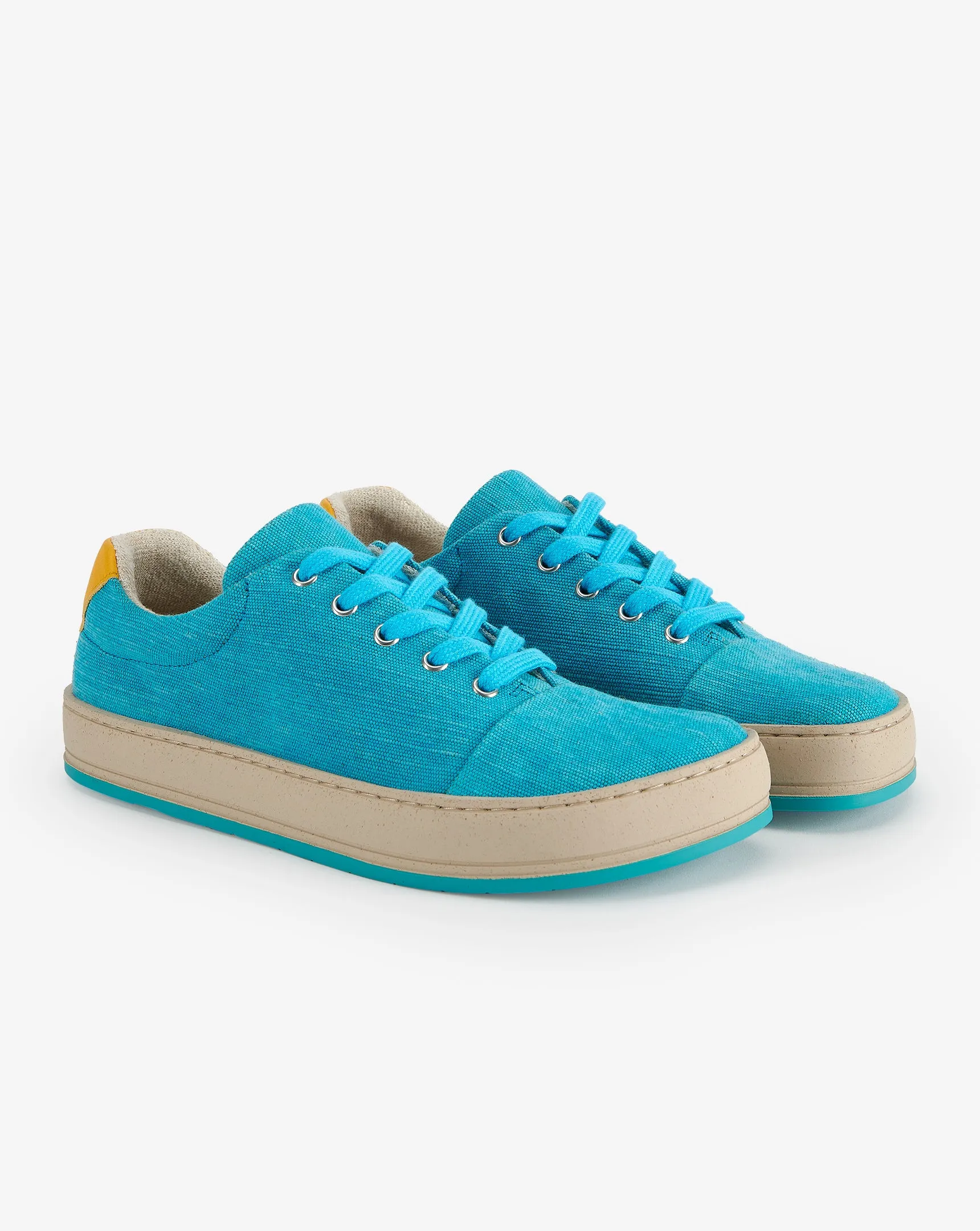 Asher Mali Recycled Vintage Lace-Up Shoes | Ciel Acide Blue