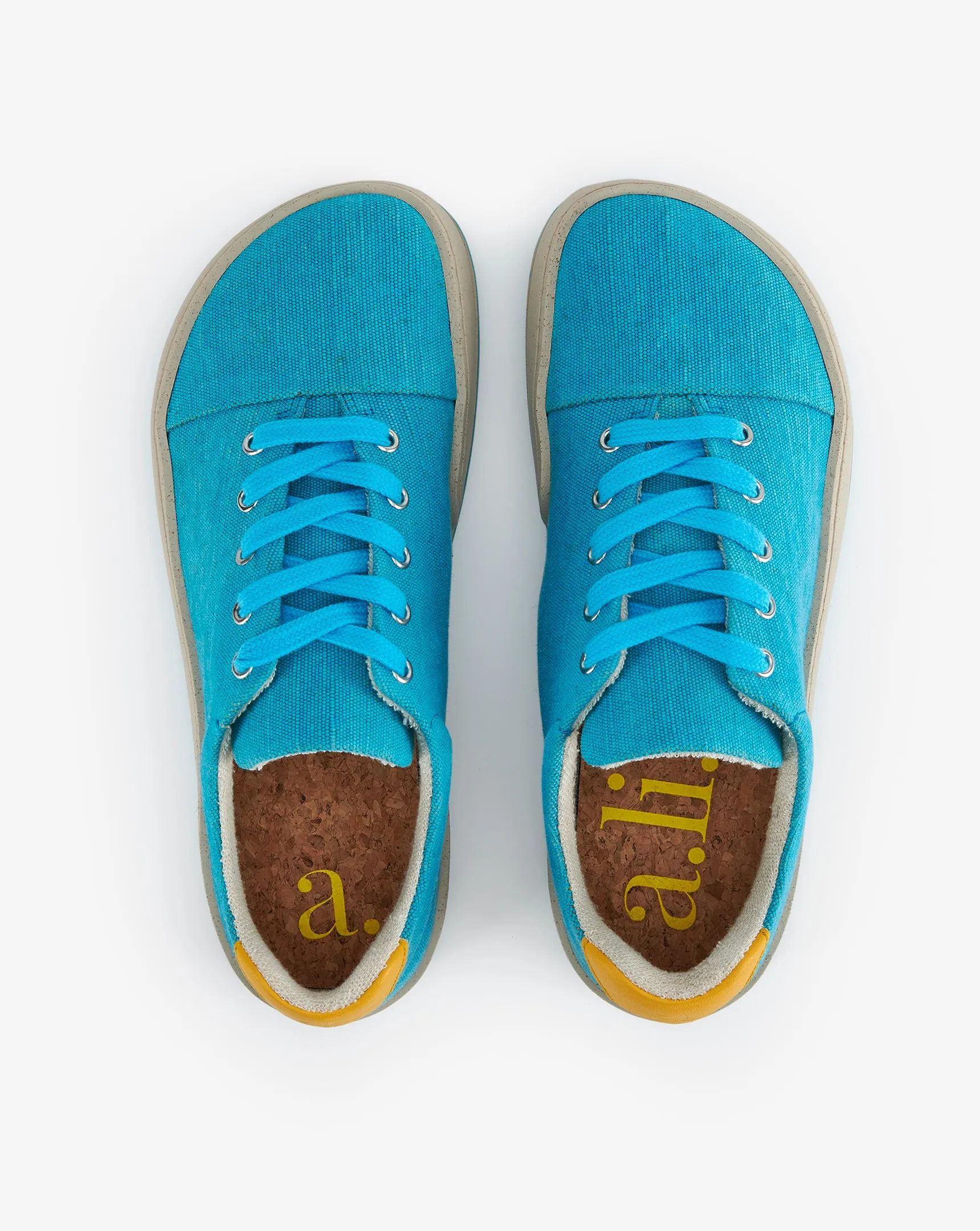 Asher Mali Recycled Vintage Lace-Up Shoes | Ciel Acide Blue