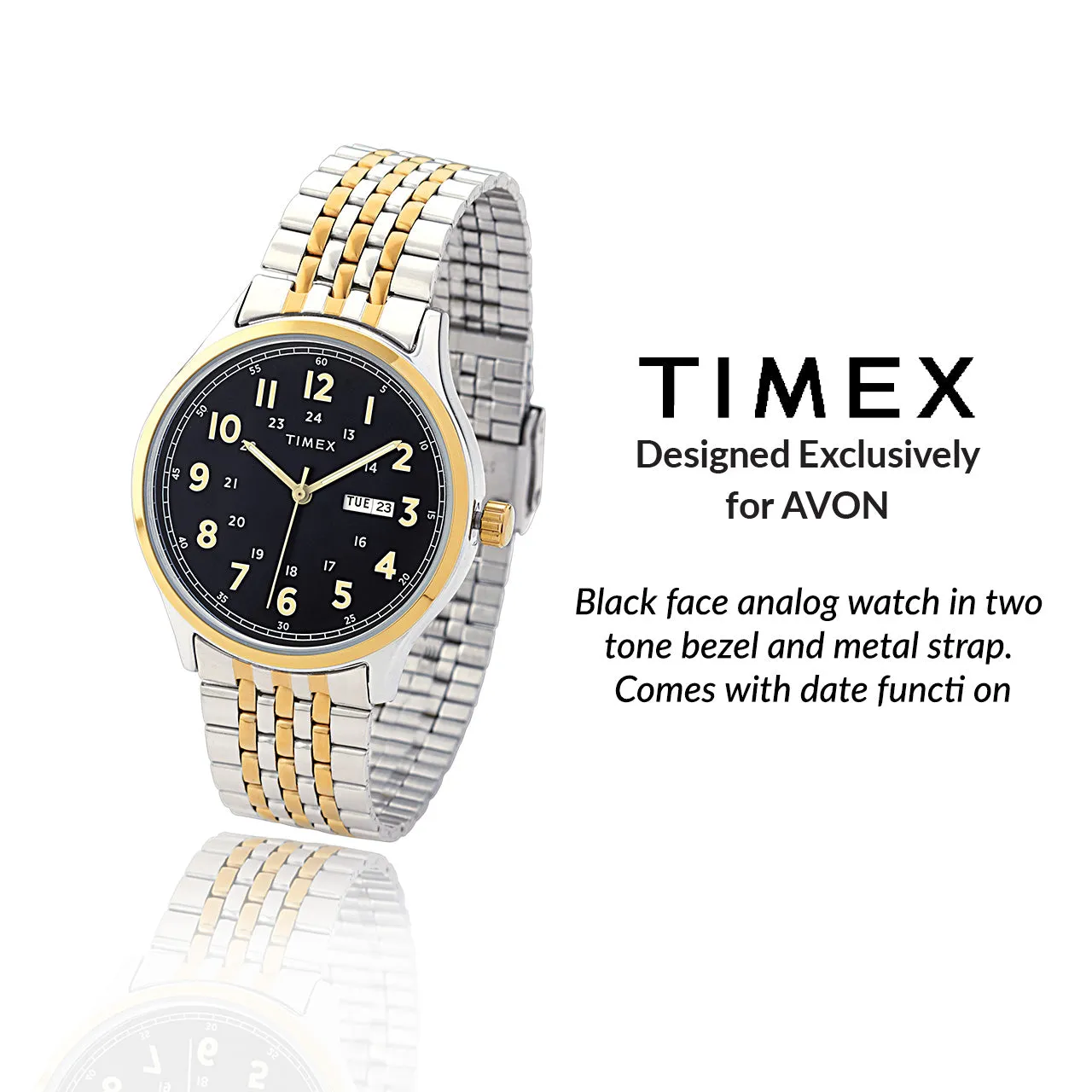 Avon Timex Unisec Two-toned Watch with Date Function