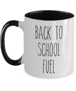 Back to School Fuel Two-Tone Mug Coffee Cup Funny Gift