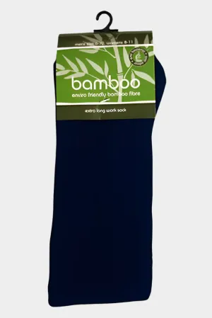 Bamboo Textiles X-Long Thick Sock (Navy)