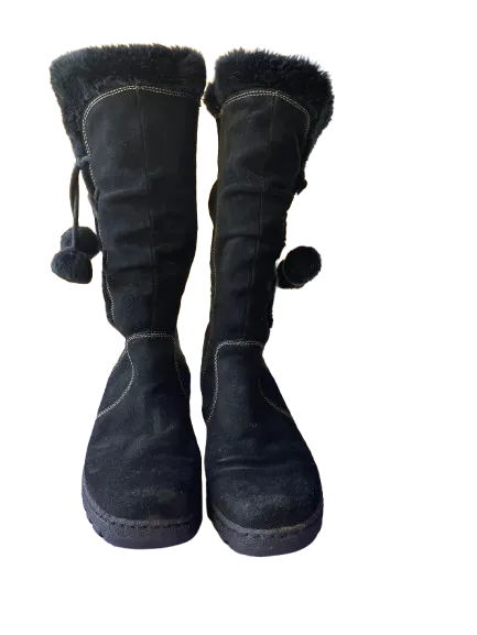 Beartraps Black Suede Tall Boots