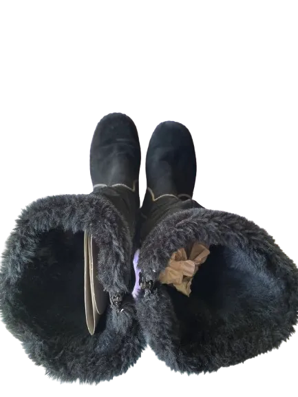 Beartraps Black Suede Tall Boots