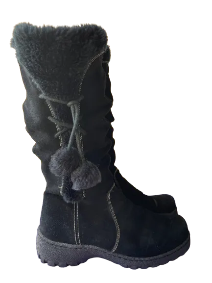 Beartraps Black Suede Tall Boots
