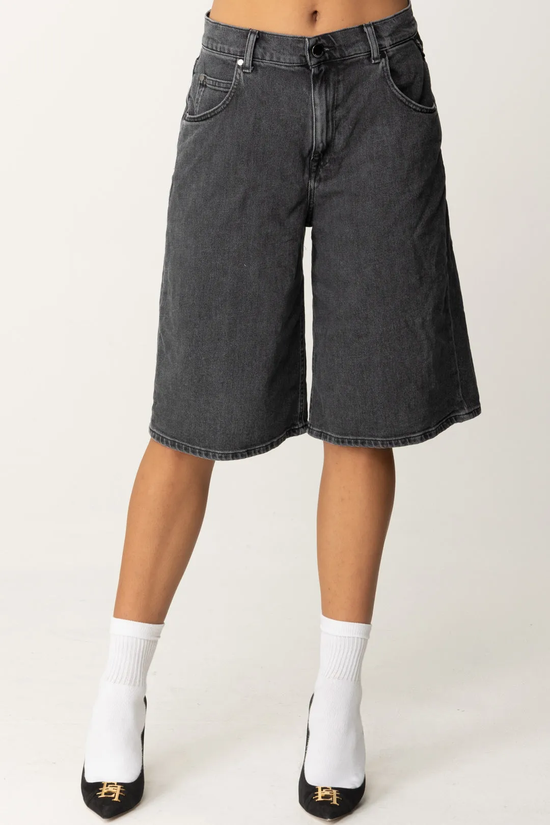 Bermuda In Jeans a Vita Alta