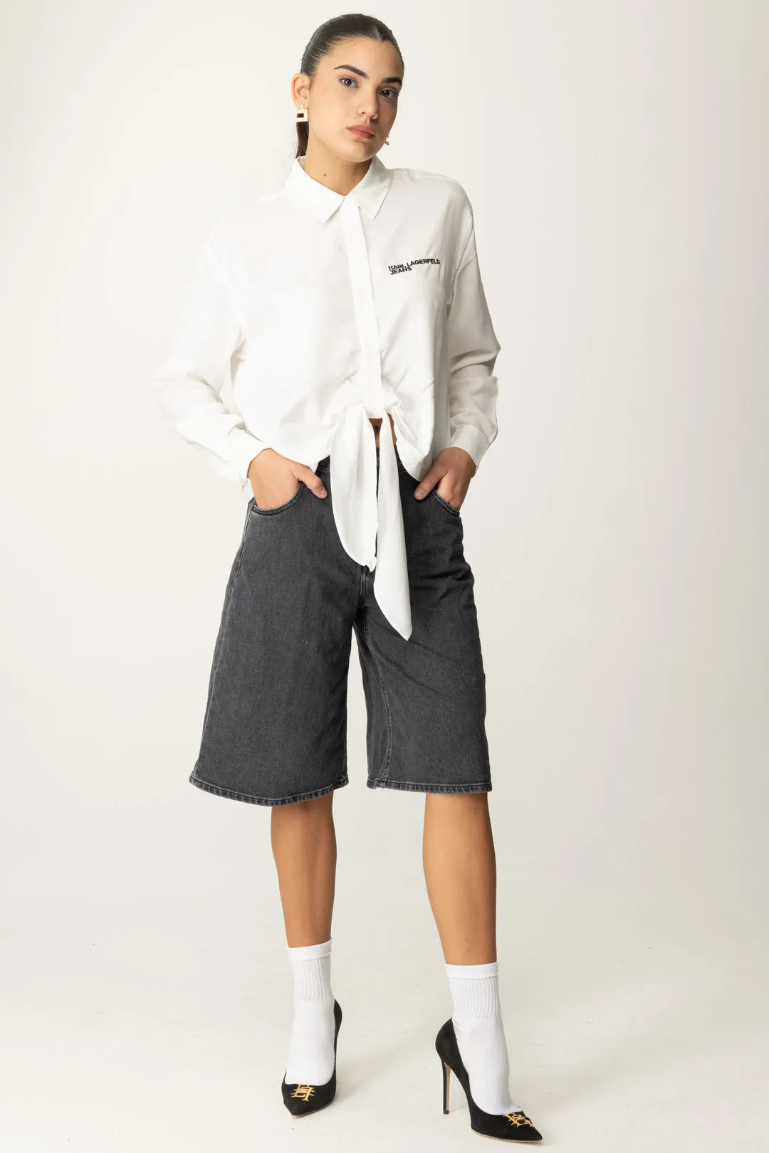 Bermuda In Jeans a Vita Alta