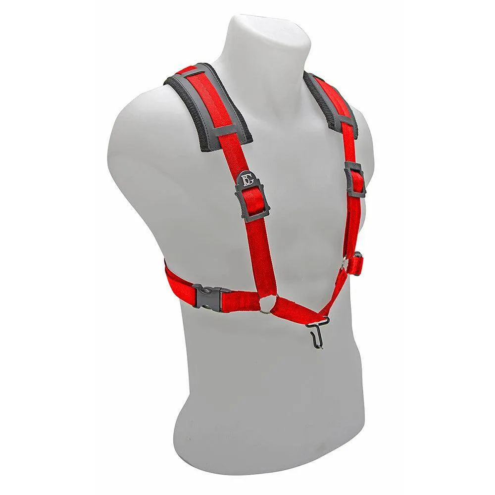 BG A and T Saxophone Comfort Harness ~ XL ~ Red ~ Metal Hook