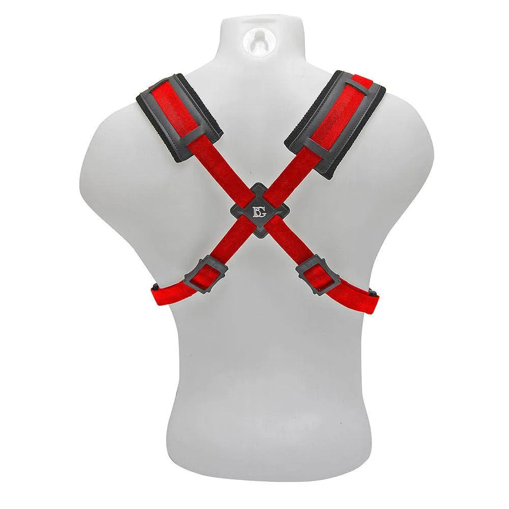 BG A and T Saxophone Comfort Harness ~ XL ~ Red ~ Metal Hook