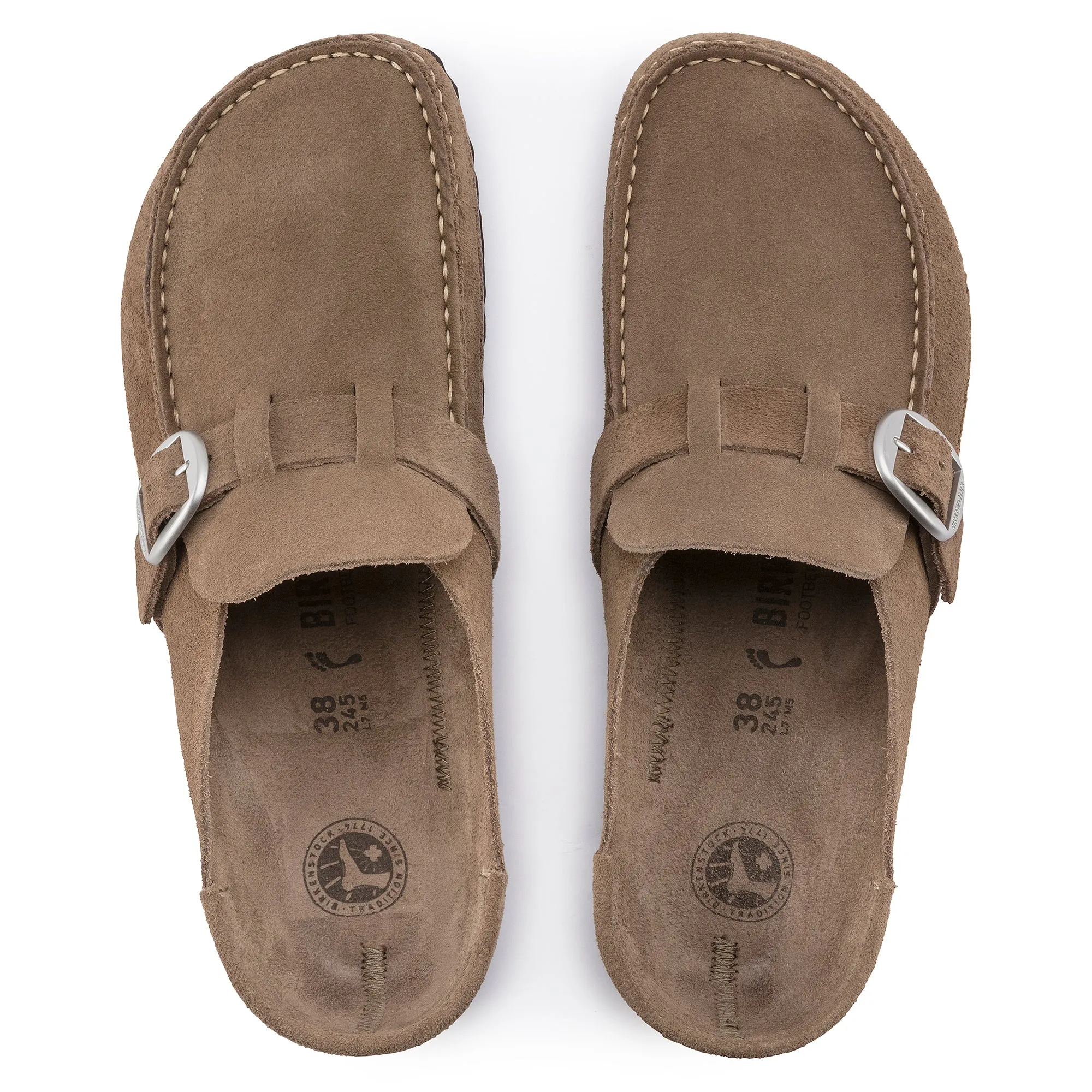Birkenstock Buckley gray taupe suede