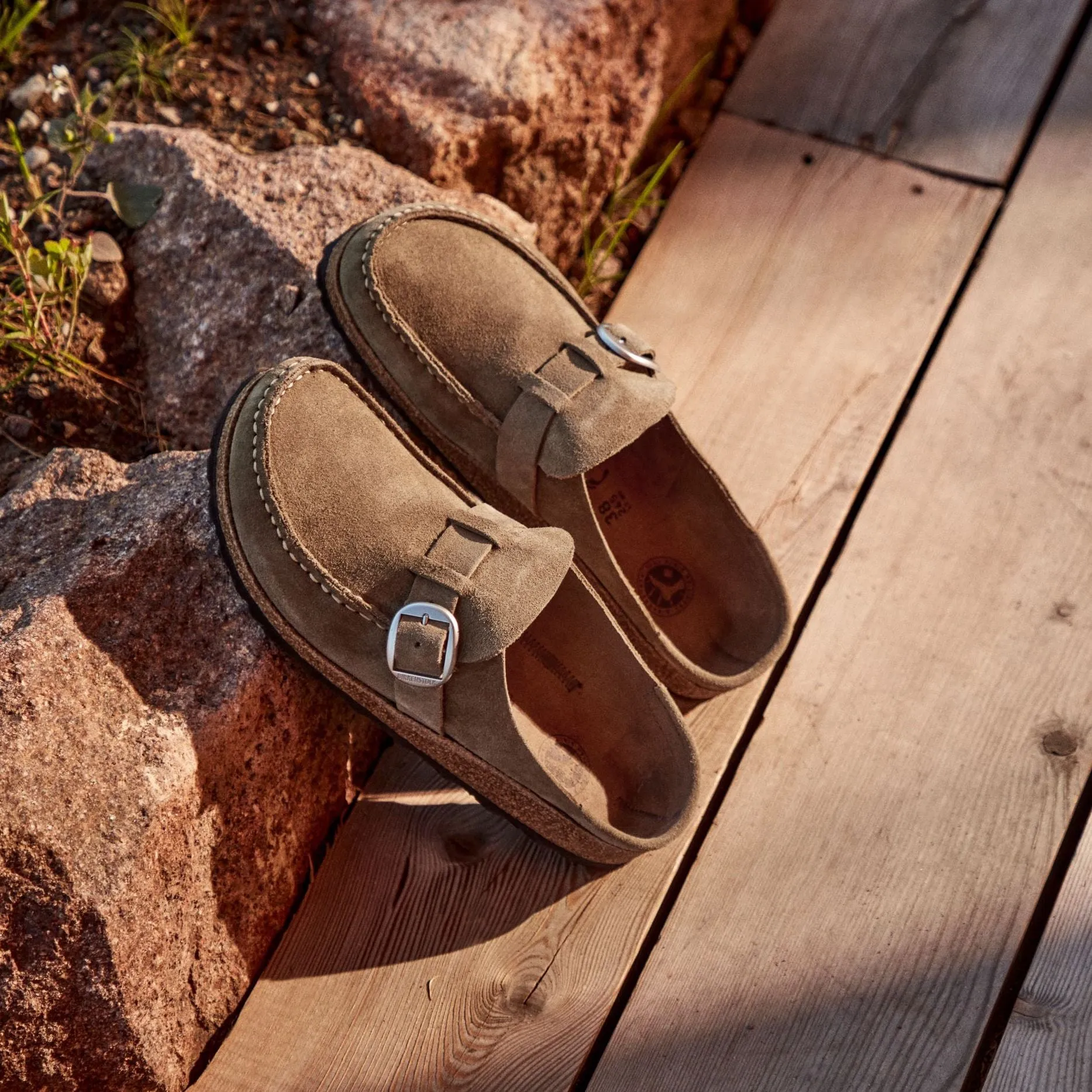 Birkenstock Buckley gray taupe suede