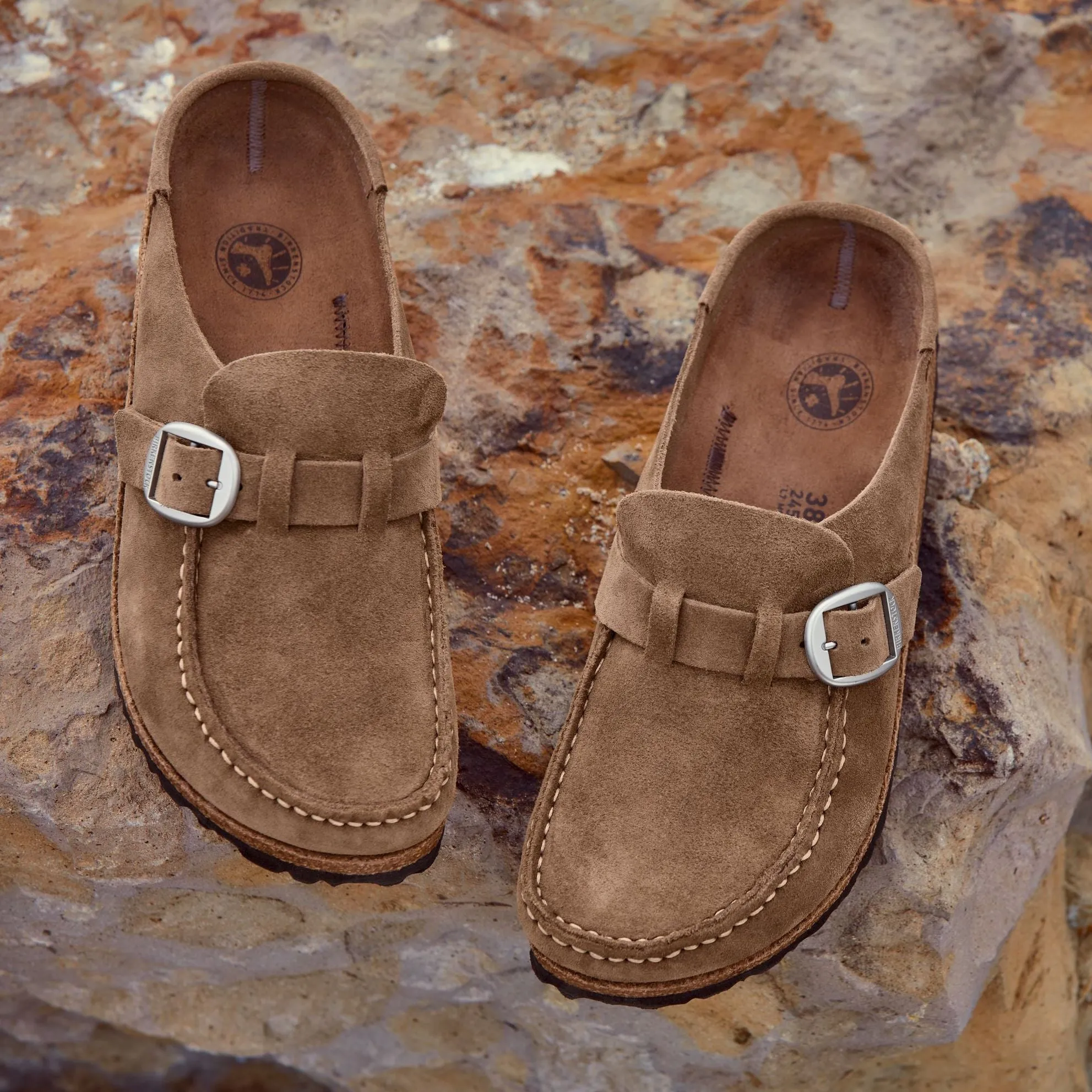 Birkenstock Buckley gray taupe suede