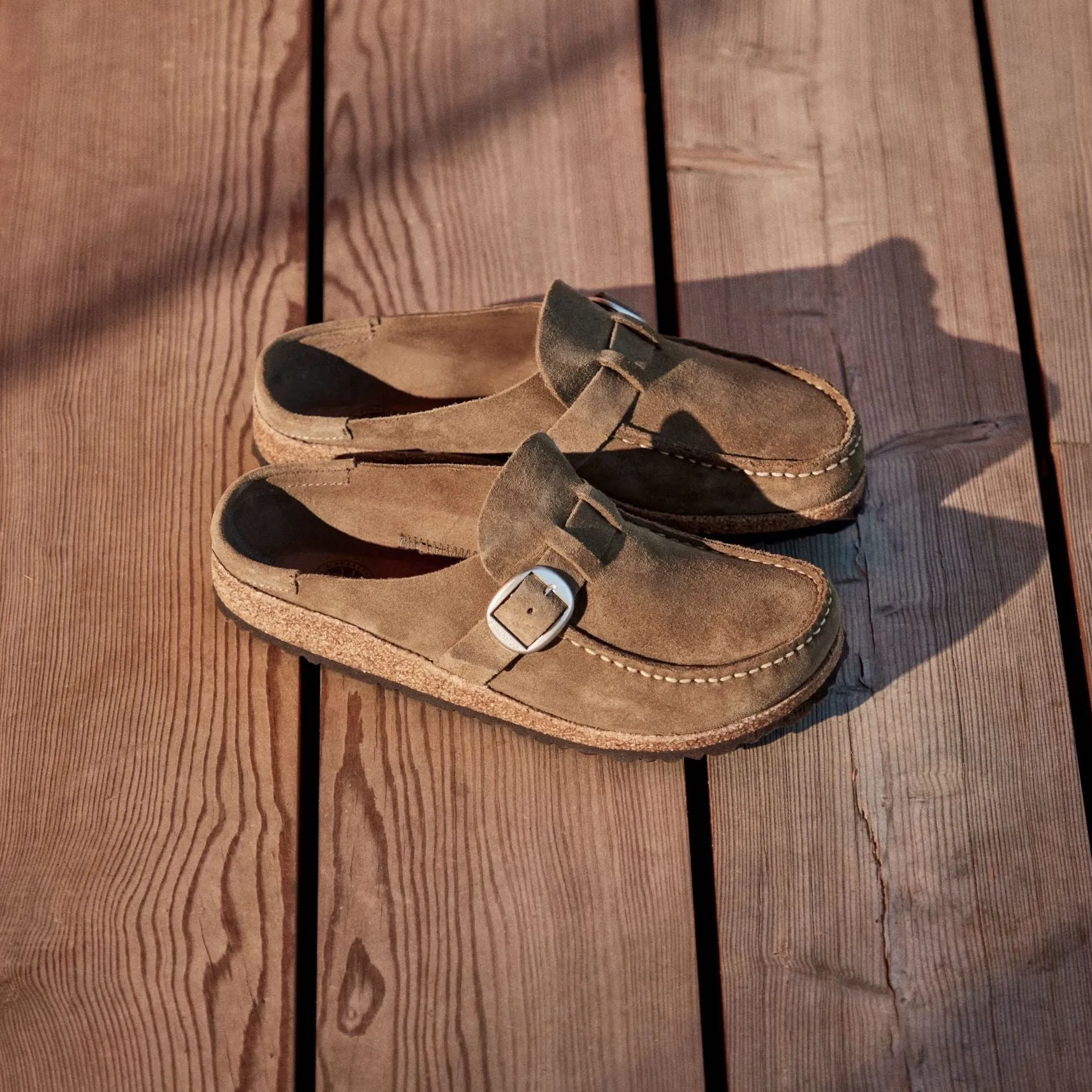 Birkenstock Buckley gray taupe suede