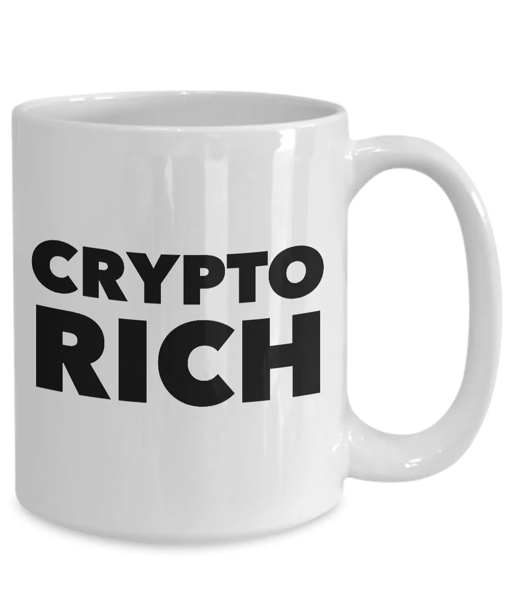Bitcoin Millionaire Mug - Crypto Rich Ceramic Coffee Mug Gift