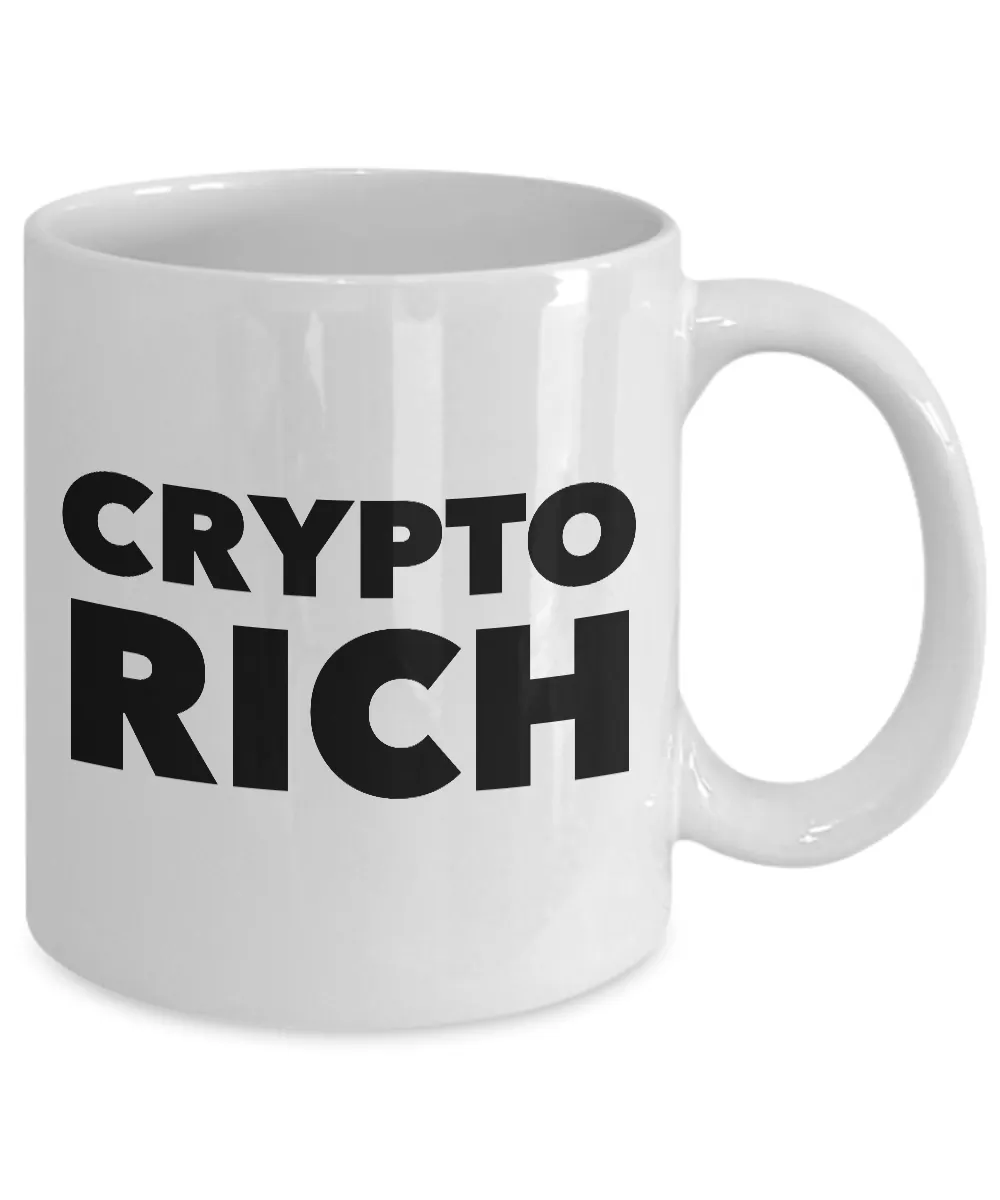 Bitcoin Millionaire Mug - Crypto Rich Ceramic Coffee Mug Gift