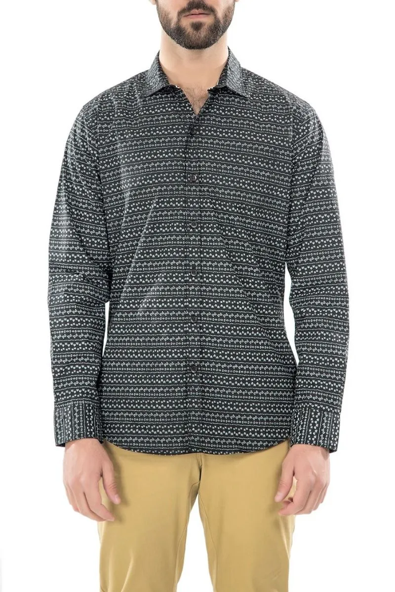 Black Casual Shirt FS Regular Fit