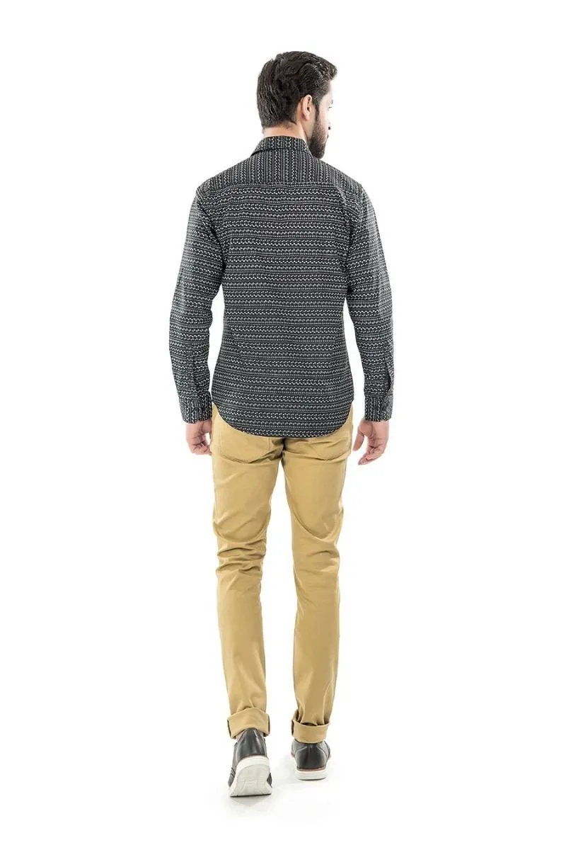 Black Casual Shirt FS Regular Fit