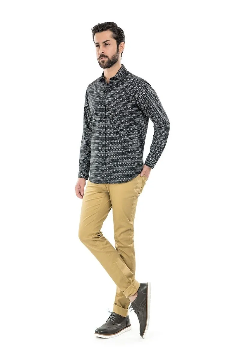 Black Casual Shirt FS Regular Fit