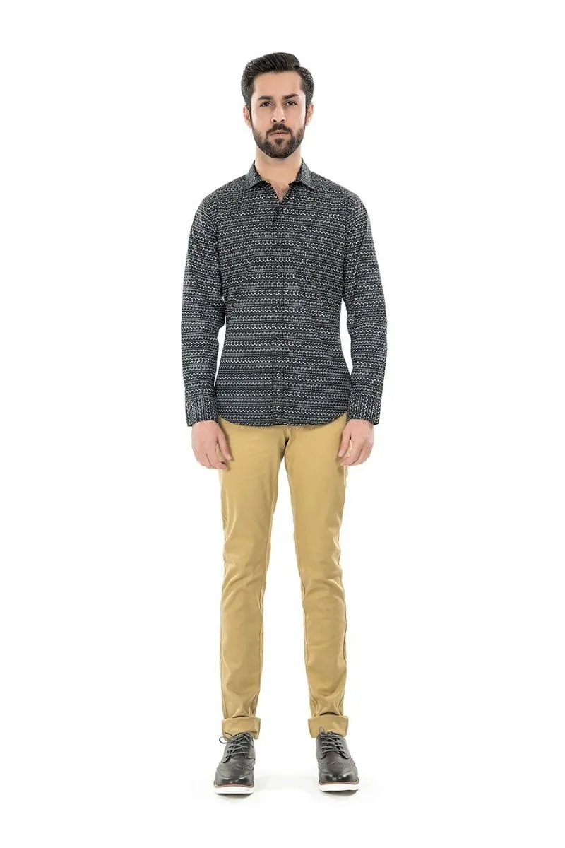 Black Casual Shirt FS Regular Fit