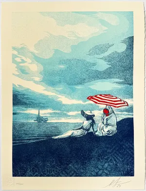 Bliss At The Cliff's Edge Letterpress