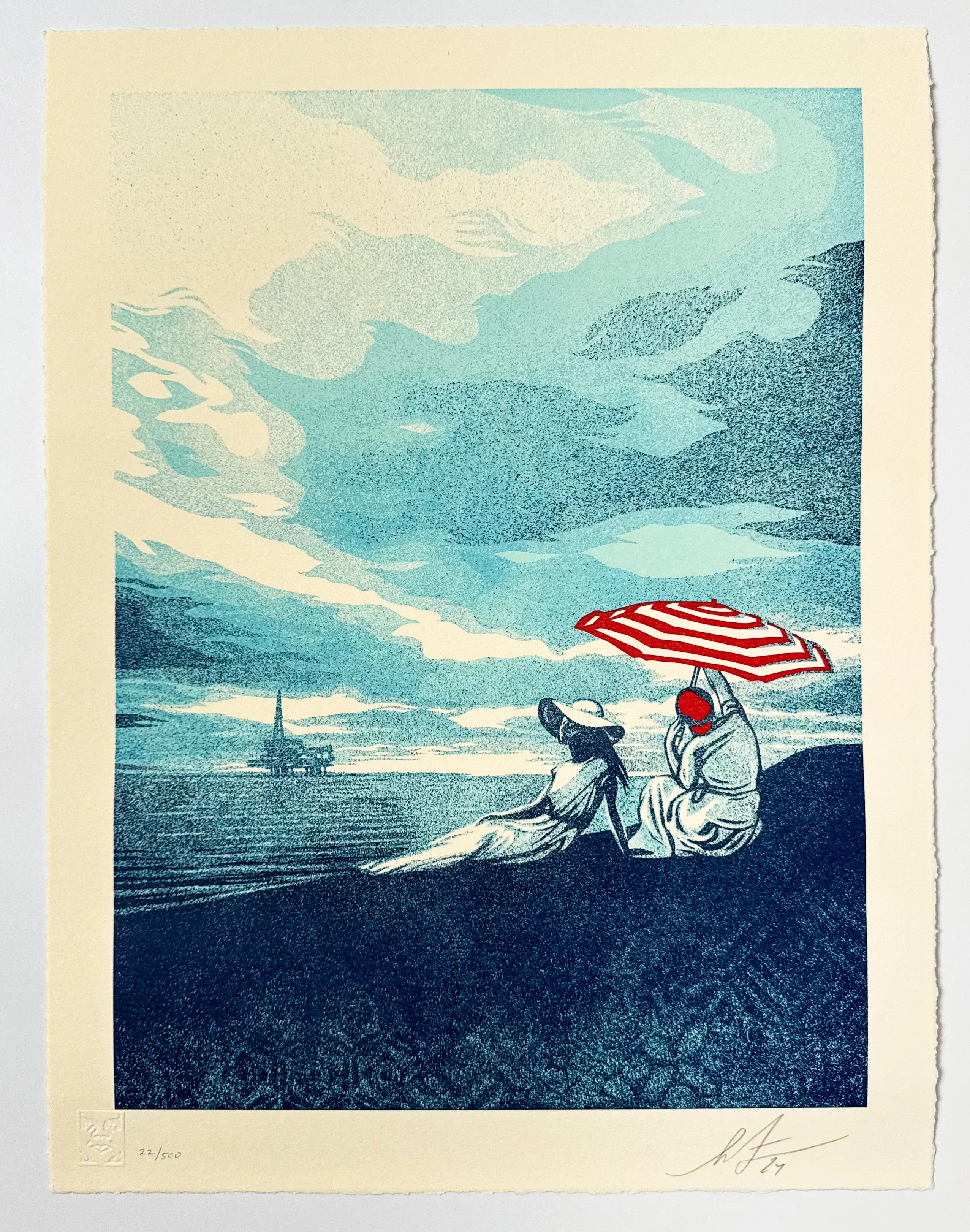 Bliss At The Cliff's Edge Letterpress