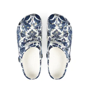 Blue Majolica EVA Foam Clogs - Margo Makaroff - Personalization Available