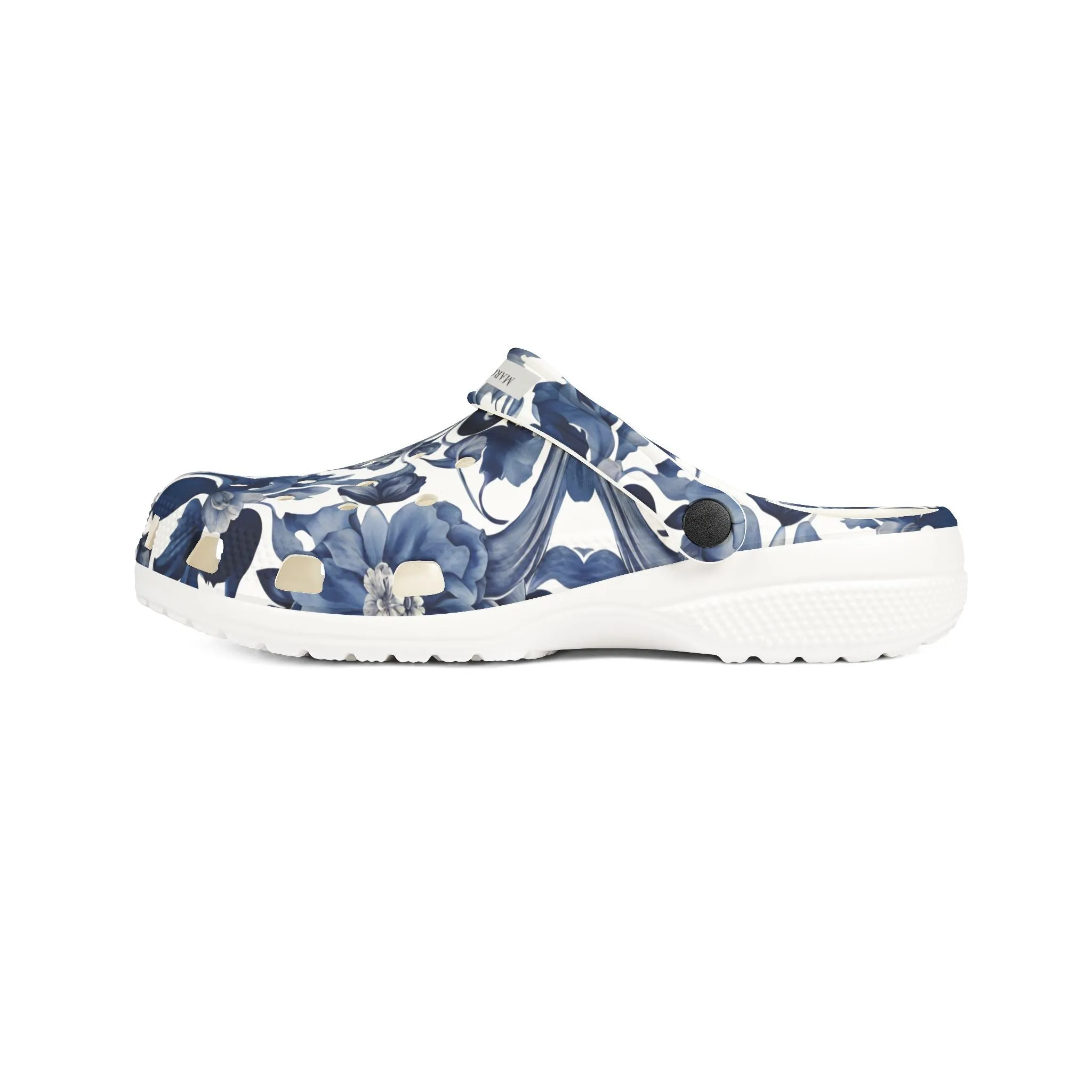 Blue Majolica EVA Foam Clogs - Margo Makaroff - Personalization Available