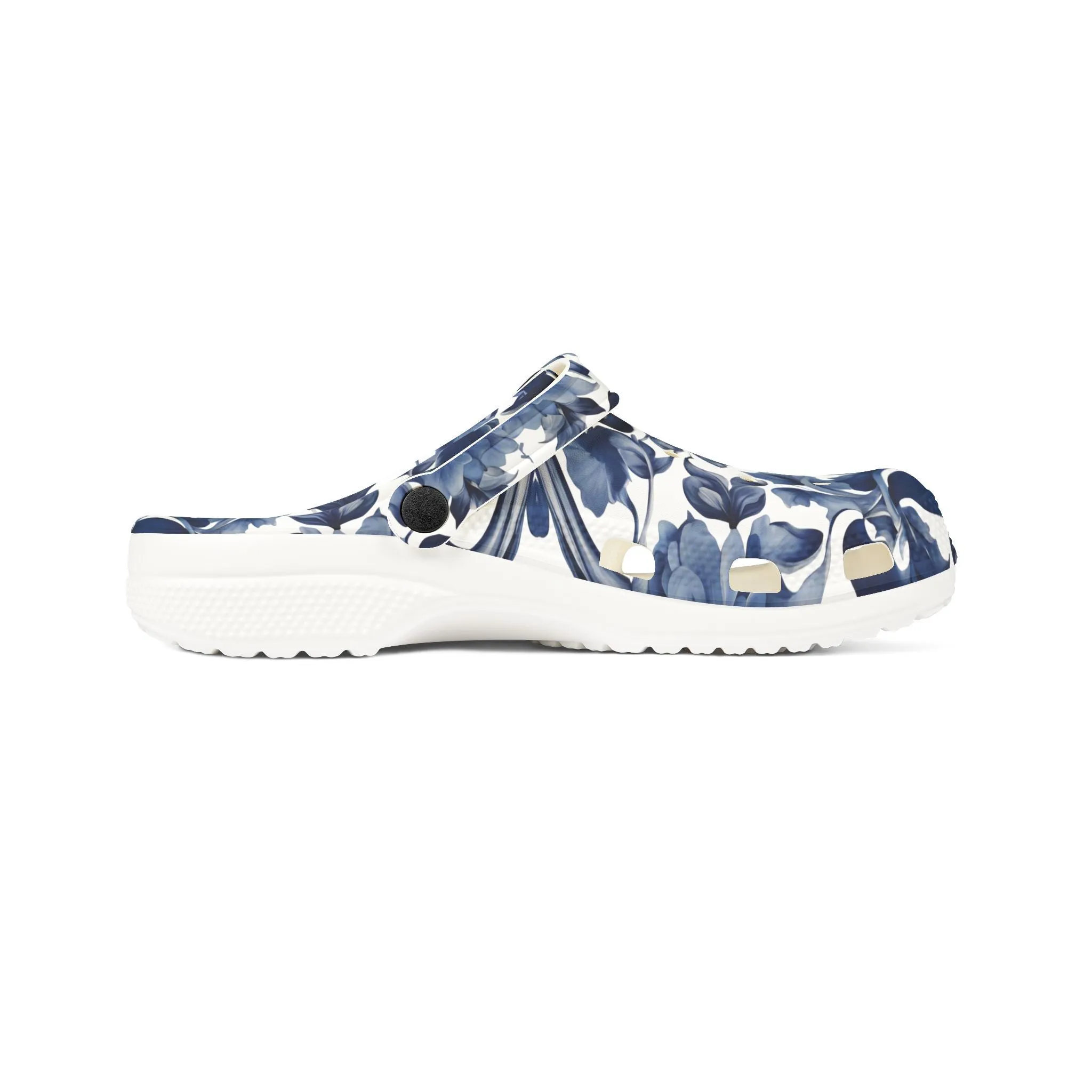 Blue Majolica EVA Foam Clogs - Margo Makaroff - Personalization Available