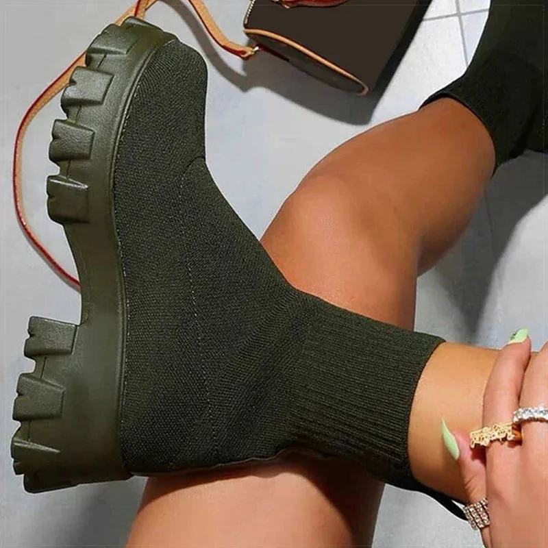 Bold Walk™ | Chunky Sock Boots