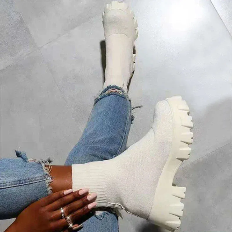 Bold Walk™ | Chunky Sock Boots