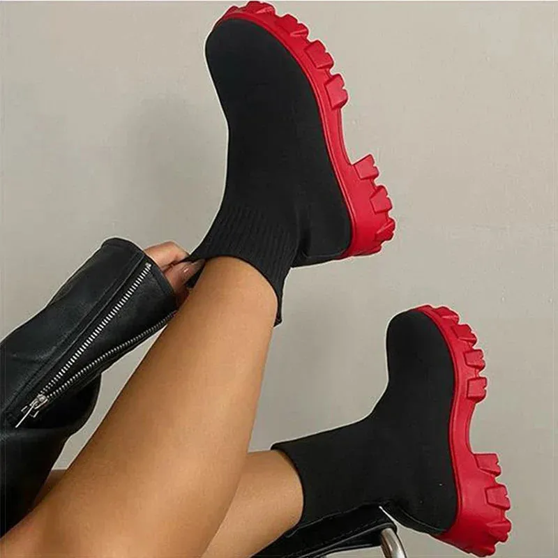 Bold Walk™ | Chunky Sock Boots
