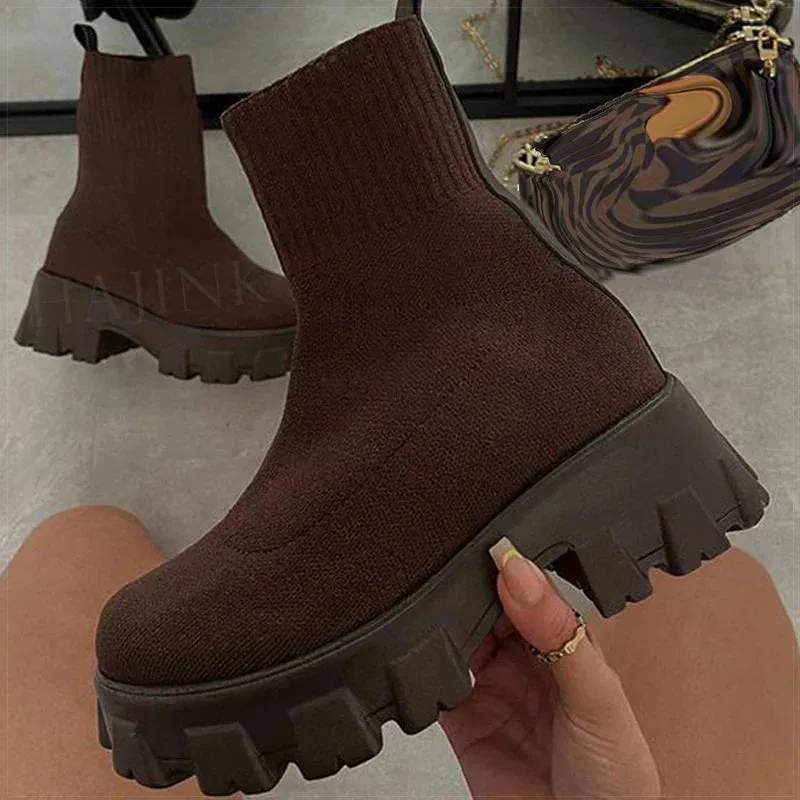 Bold Walk™ | Chunky Sock Boots
