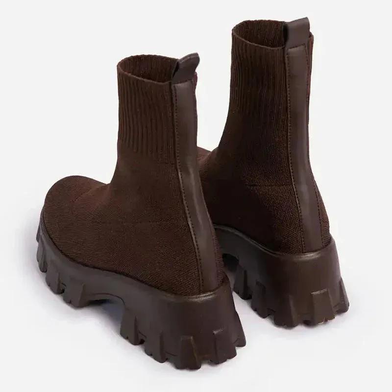 Bold Walk™ | Chunky Sock Boots