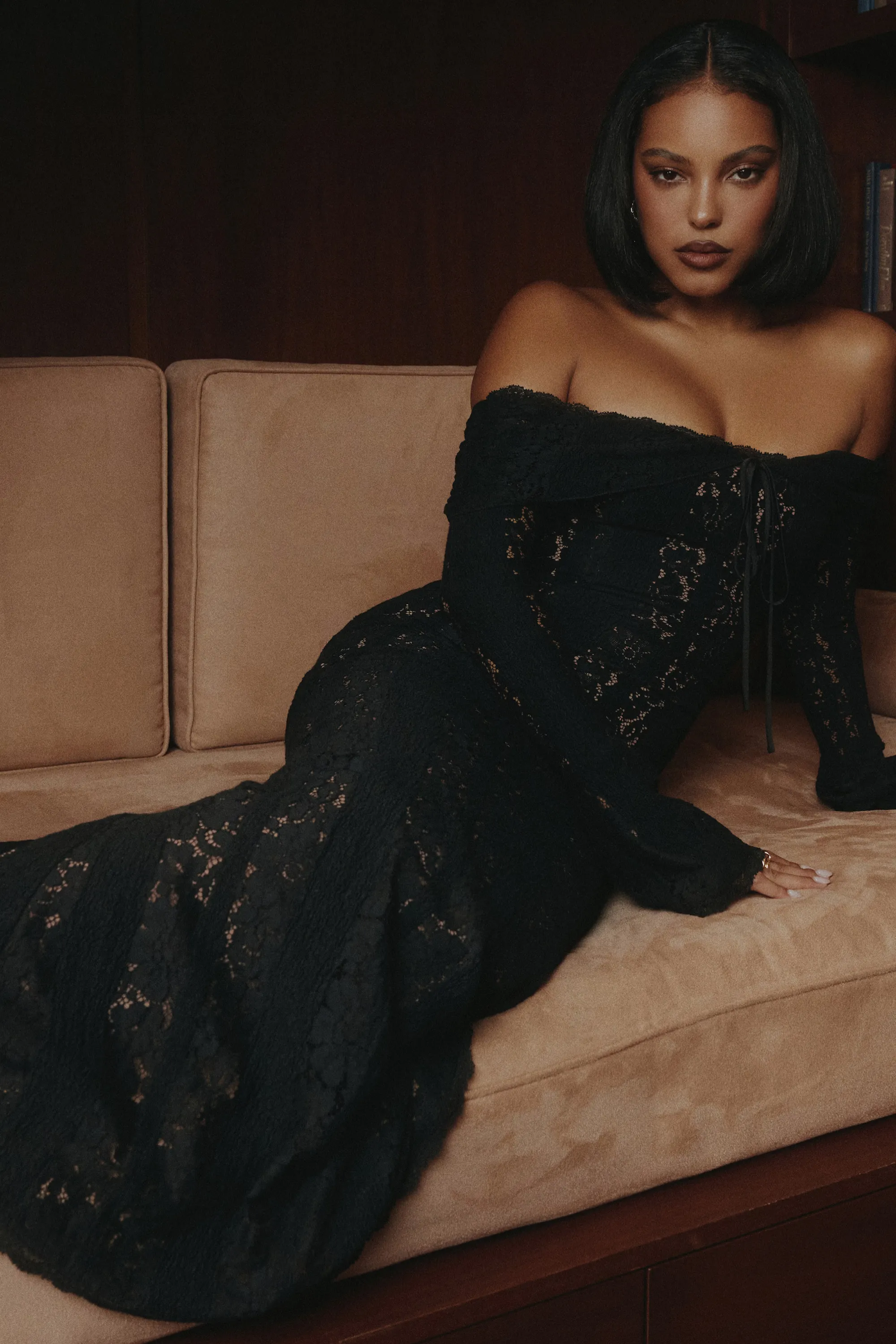 Bonava™ - BELLE Off Shoulder Floral Lace Maxi Dress