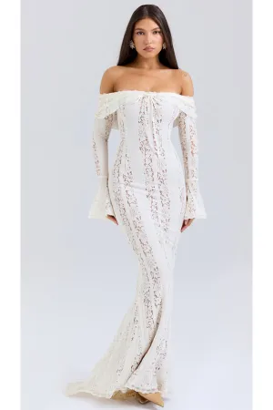 Bonava™ - BELLE Off Shoulder Floral Lace Maxi Dress