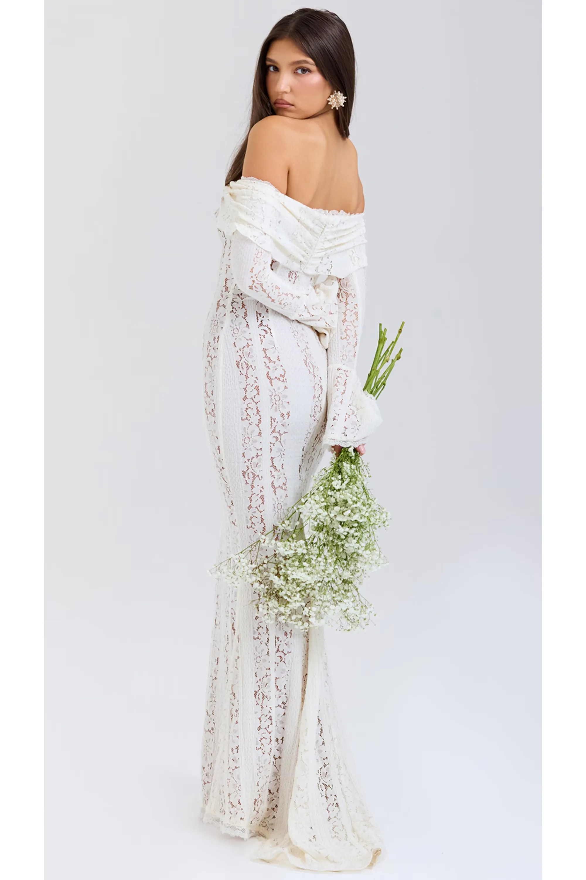 Bonava™ - BELLE Off Shoulder Floral Lace Maxi Dress