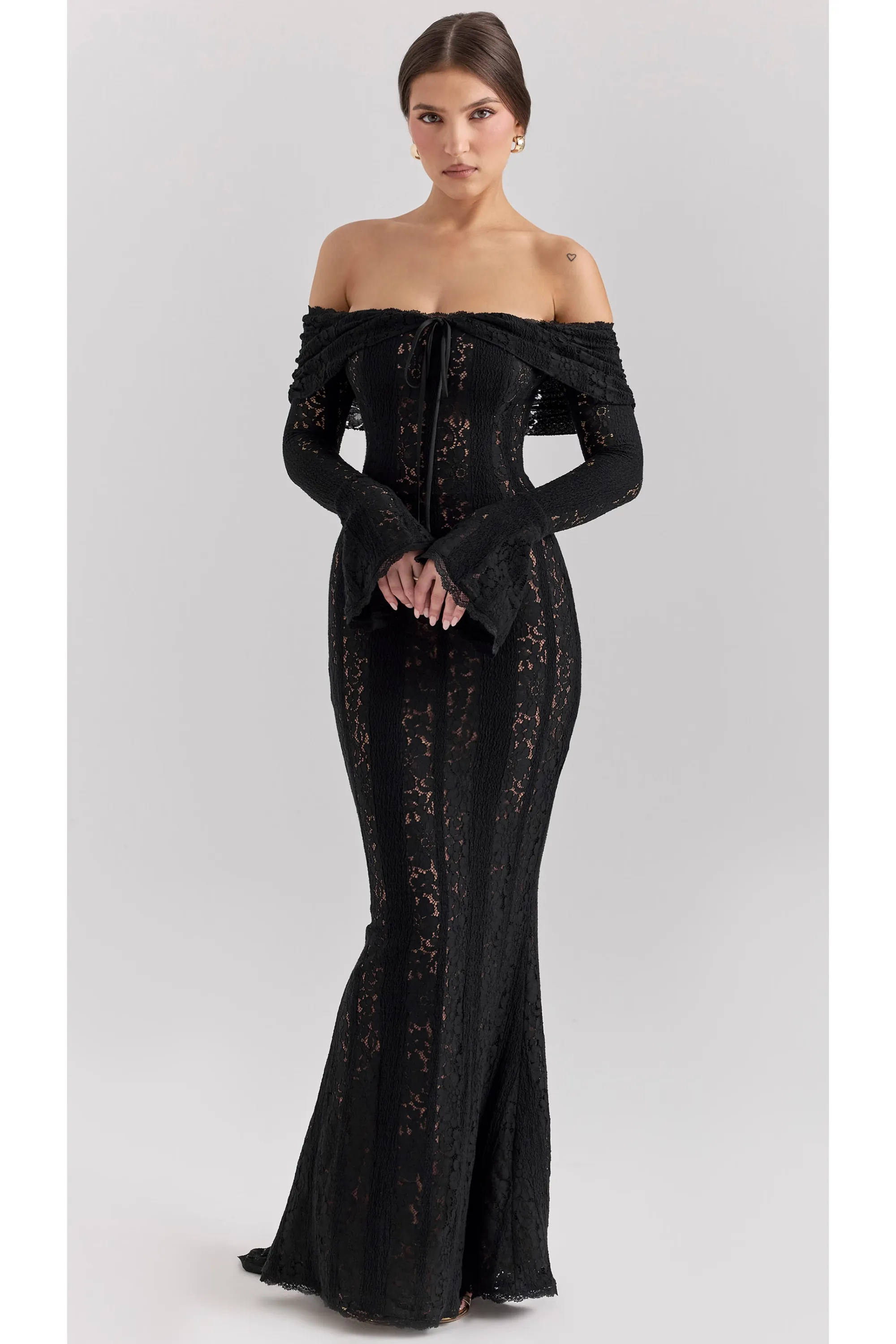 Bonava™ - BELLE Off Shoulder Floral Lace Maxi Dress