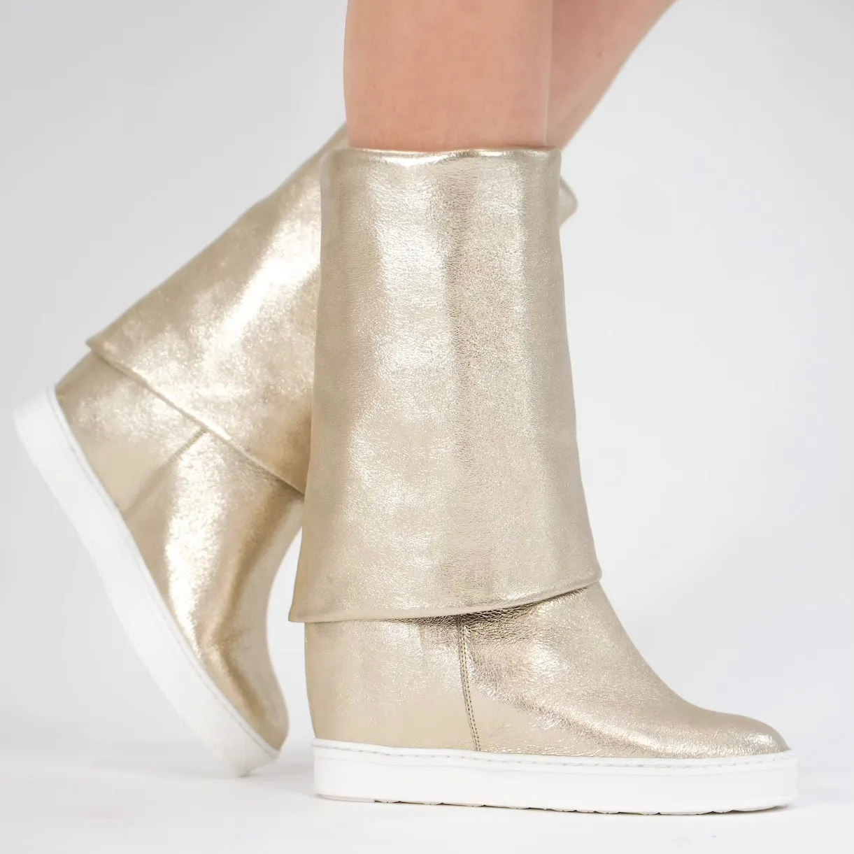 Brave Gold Metallic Boot
