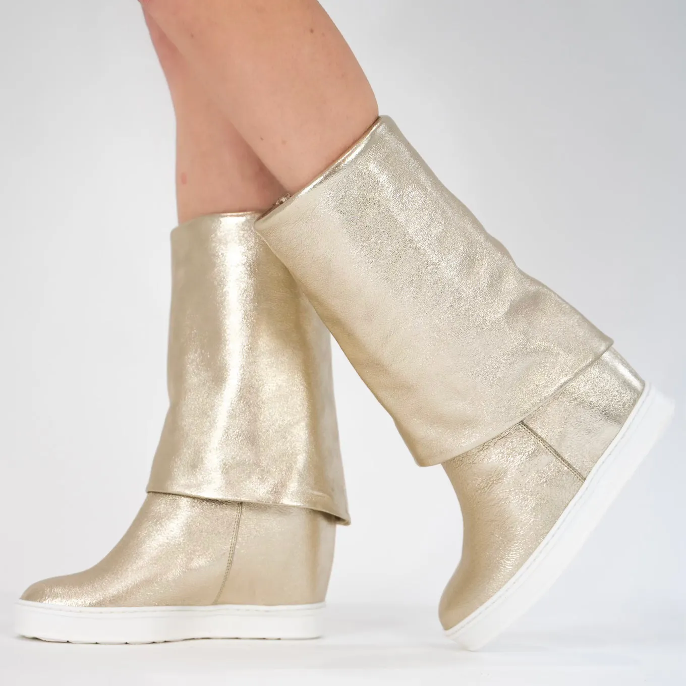 Brave Gold Metallic Boot