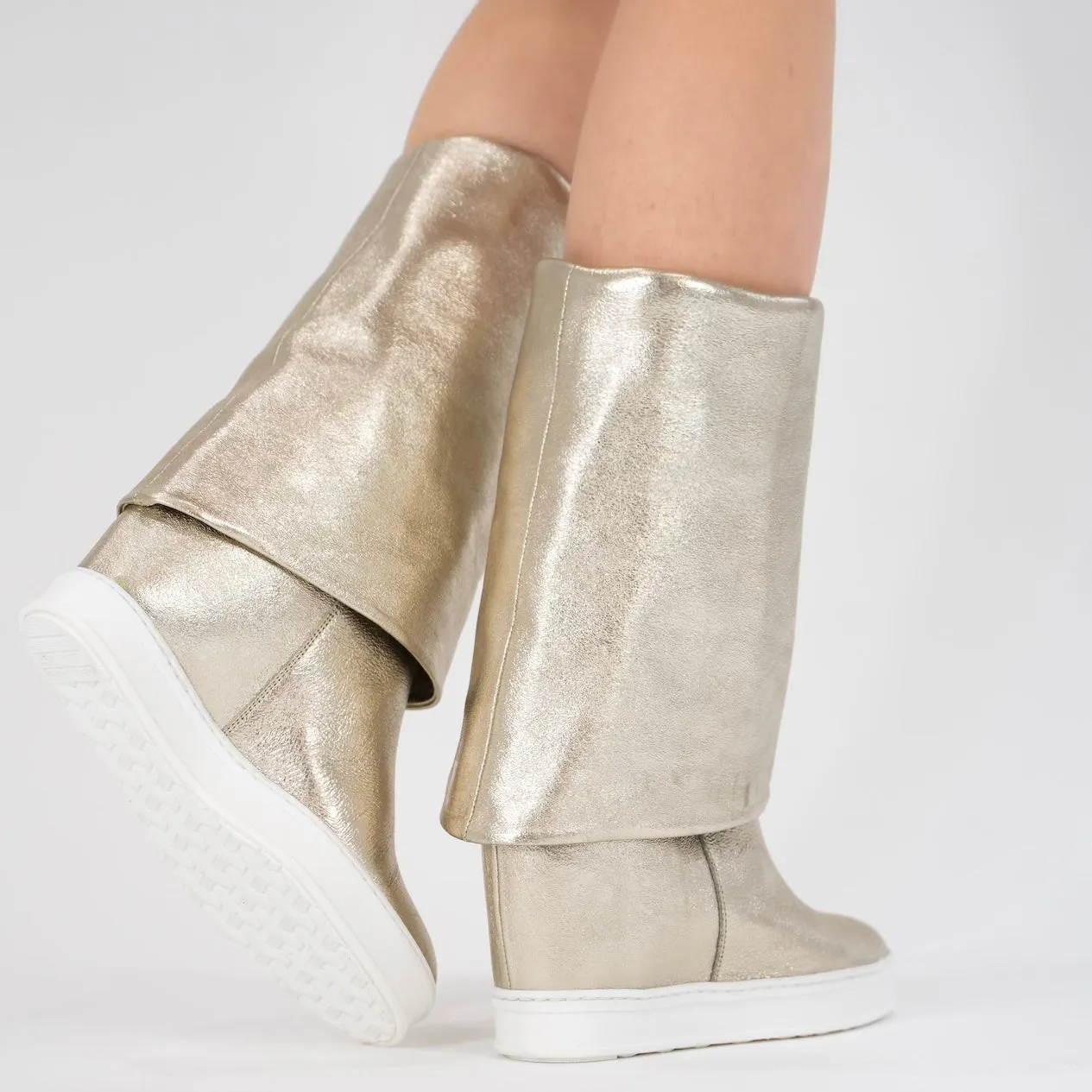 Brave Gold Metallic Boot