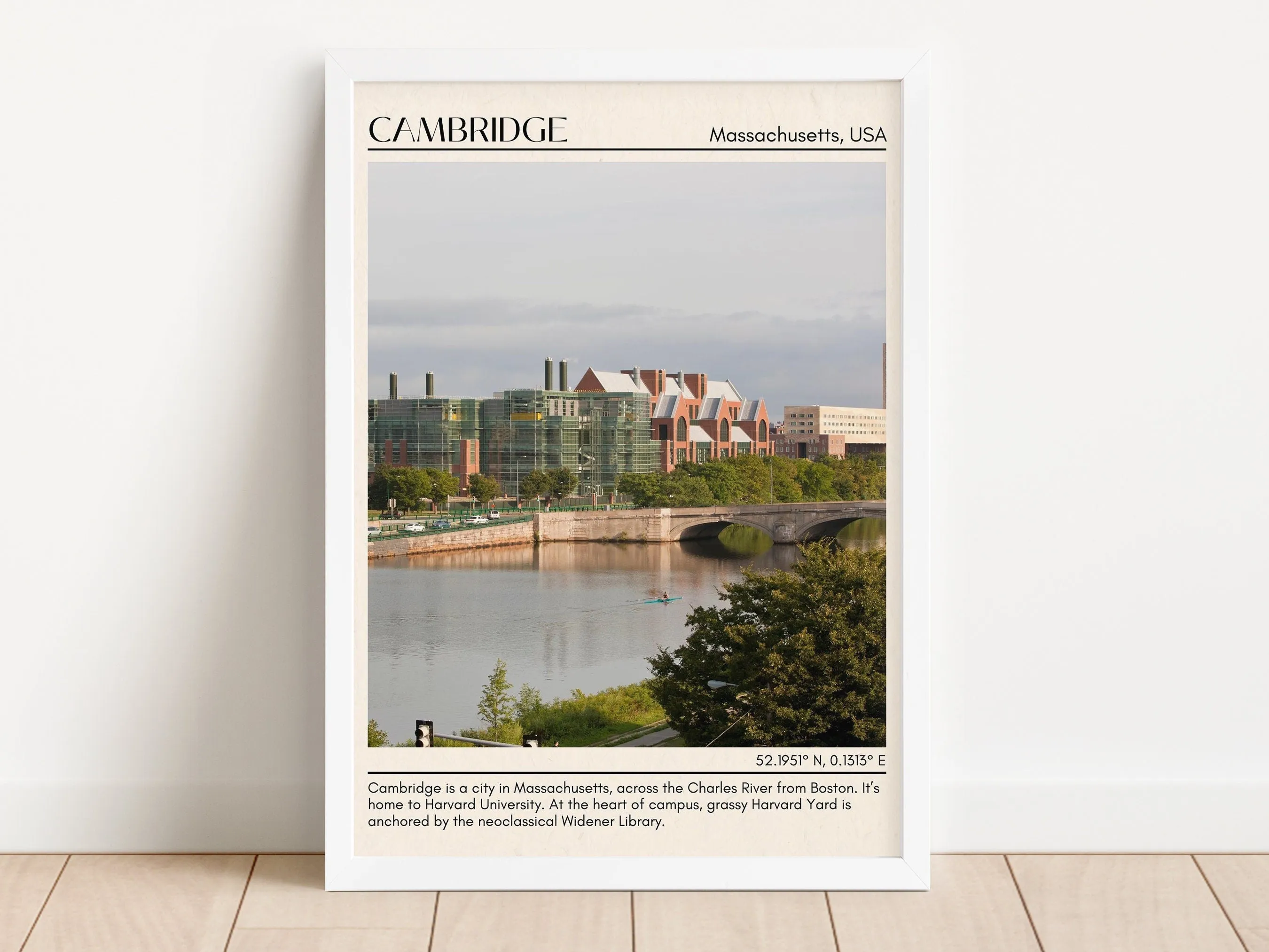 Cambridge Minimal Wall Art, Massachusettss, USA