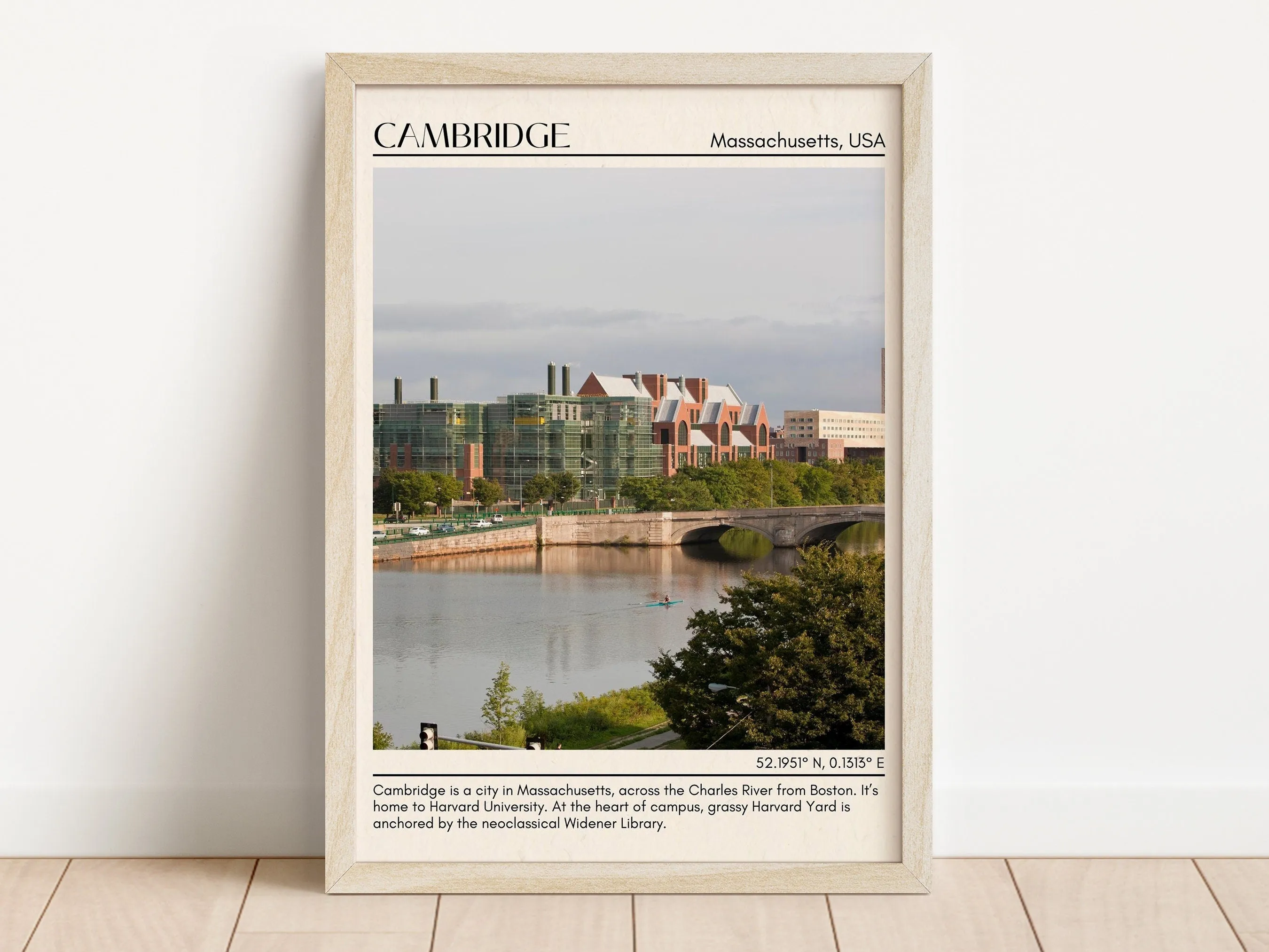Cambridge Minimal Wall Art, Massachusettss, USA